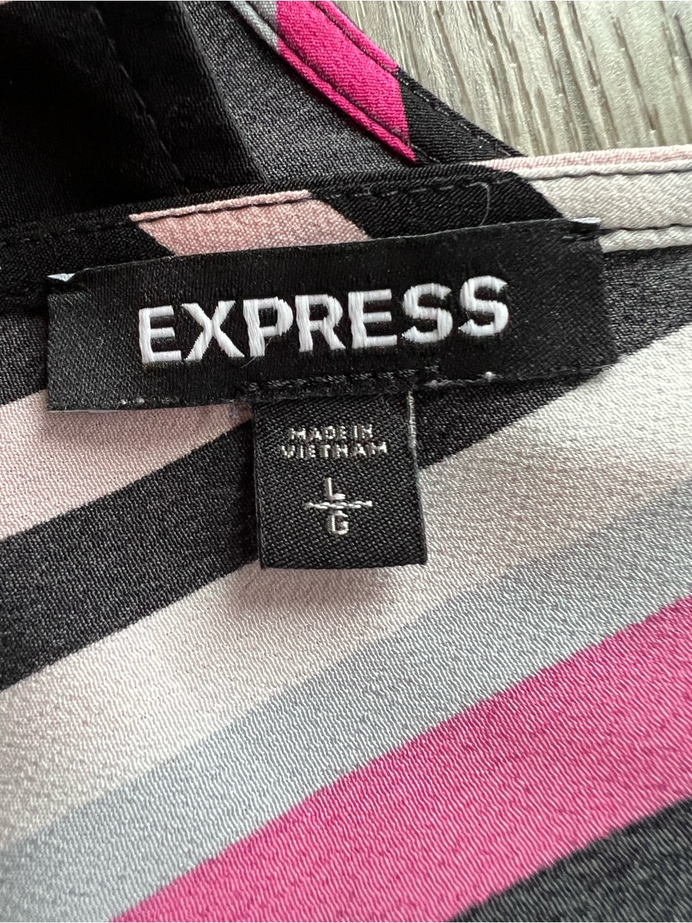 Express Striped Jumpsuit | Size Large - Picture 6 of 8